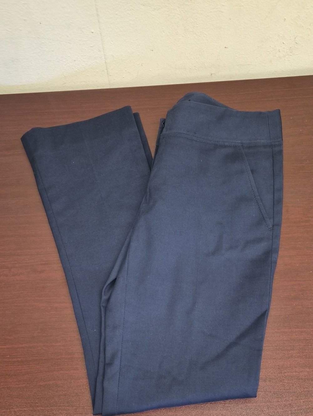 Theory Navy Straight-Leg Pull-On Pants Size 2